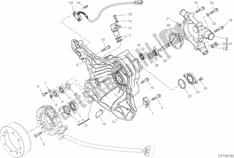 Alle onderdelen voor de Generator Deksel van de Ducati Multistrada 1260 S ABS USA 2018